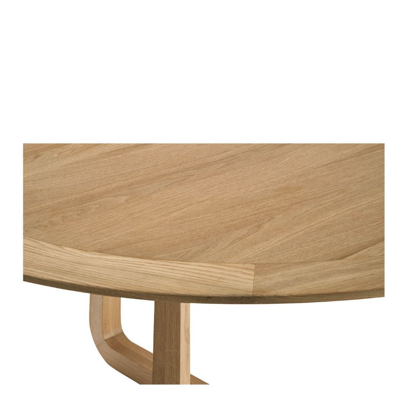 Mesa de Comedor Redonda de Roble Natural Claro de 150 cm - Imagen 4