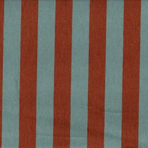 TELA ÁGATA RAYAS TURQUESA Y TEJA C/15 – ANCHO 280CM