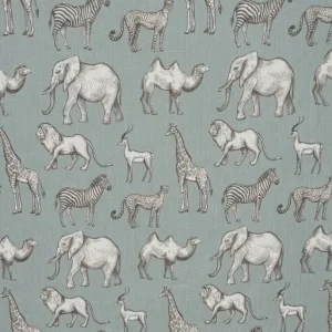 TELA ESTAMPADO ANIMALES CEBRA C/VERDE
