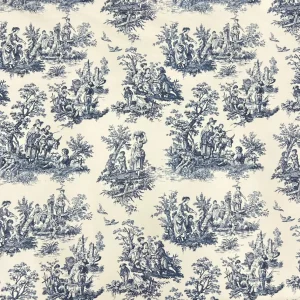 TELA TOILE DE JOUY ESCENAS CAMPESTRES – AZUL