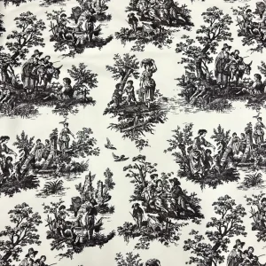 TELA TOILE DE JOUY ESCENAS CAMPESTRES – C/MARRÓN CHOCOLATE