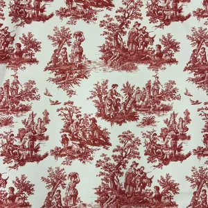 TELA TOILE DE JOUY ESCENAS CAMPESTRES – ROJO