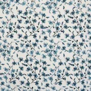 TELA FLORES TURQUESA – 100% ALGODÓN – 280CM