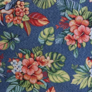 TELA JANEIRO ESTAMPADO FLORAL AZUL (ANCHO 280 CM)