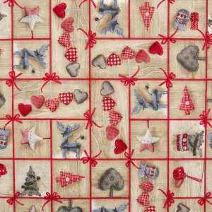 TELA DE NAVIDAD CORAZONES – 280 CM