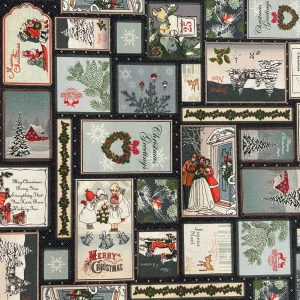 TELA DE NAVIDAD WONDERLAND – DISEÑO COLLAGE MULTICOLOR – 280 CM