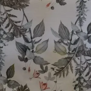 TELA ASTERACE ESTAMPADO FLORES GRIS ANCHO 280CM