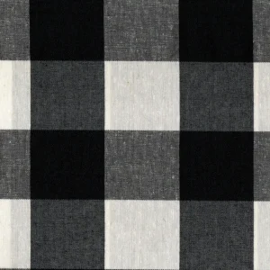 TELA RESINADA CUADROS BLANCO Y NEGRO 140CM – 100% ALGODÓN