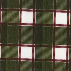TELA RESINADA CUADRO NAVIDAD VERDE Y GRANATE 140CM – 100% POLIÉSTER