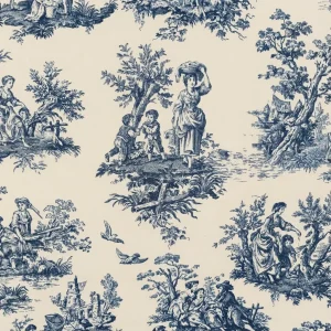 TELA RESINADA TOILE DE JOUY AZUL (ANCHO 320 CM)