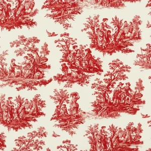 TELA RESINADA TOILE DE JOUY ROJO (ANCHO 320 CM)