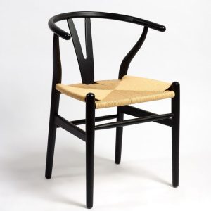 Silla de Roble Negro con Asiento de Enea