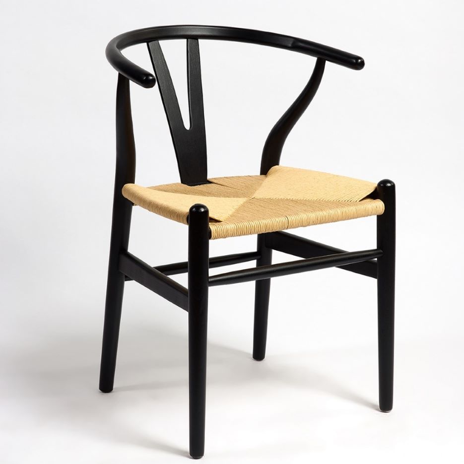 Silla de Roble Negro con Asiento de Enea - Imagen 2